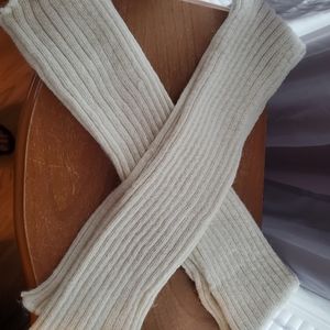 Cream leg warmers